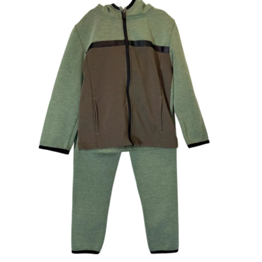 Primark Cares Boys Green Hoodie Sweatsuit  Size 5-6 years